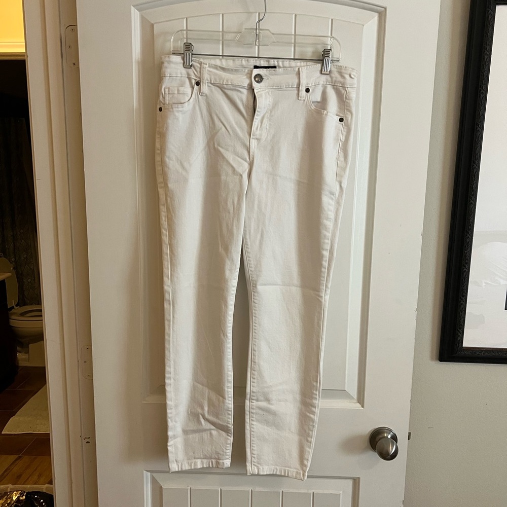 Buffalo David Bitton White Straight Leg Jeans